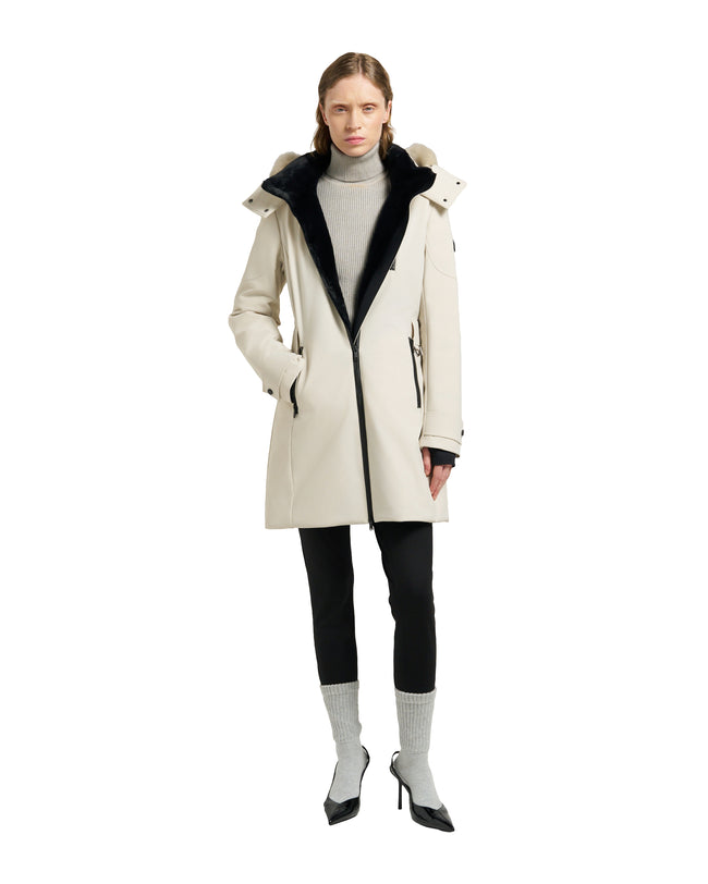 Moose Knuckles Womens Down *Parka Wingrove - Alabaster