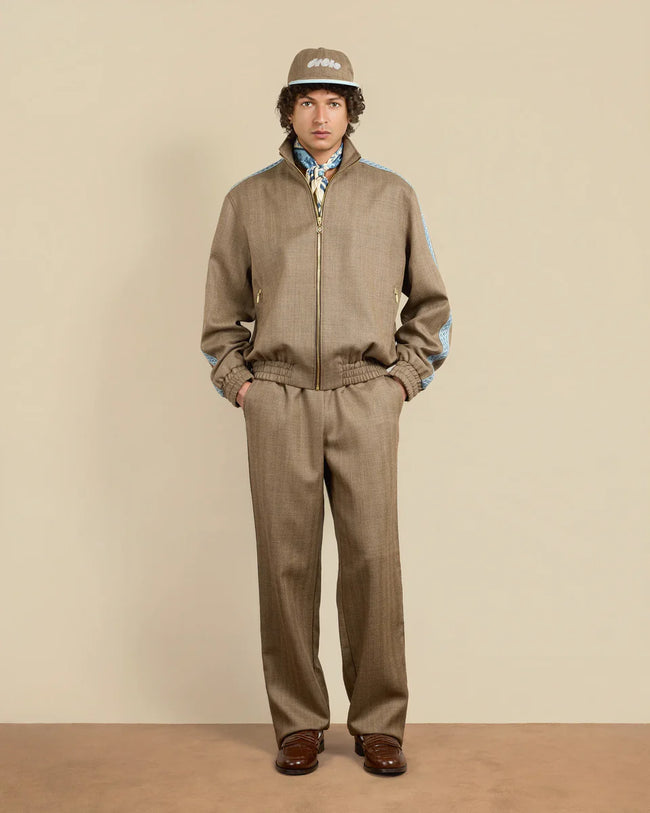 Drôle de Monsieur La Trackjacket Chevron Jacket - Brown