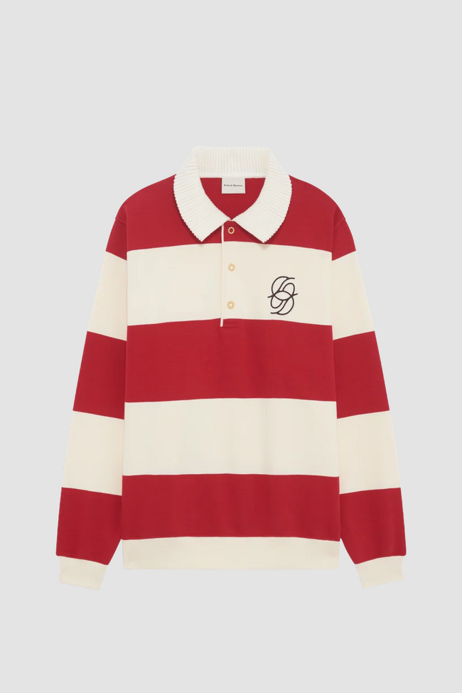 Drôle de Monsieur Le Polo Rayures L/S Polo - Red