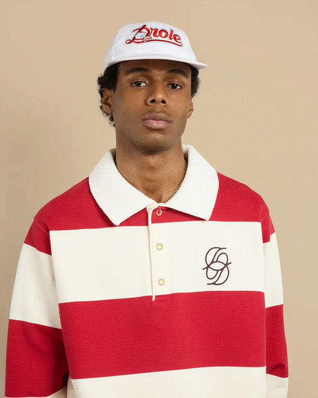 Drôle de Monsieur Le Polo Rayures L/S Polo - Red