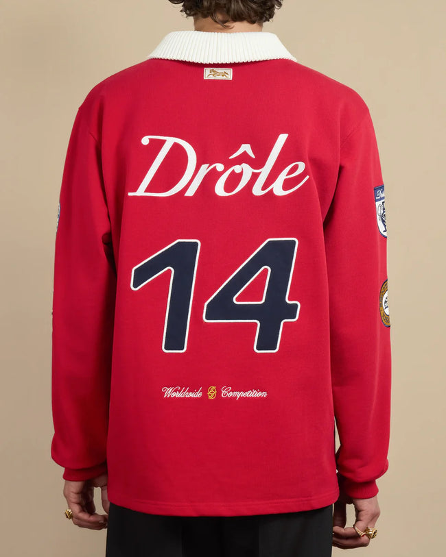Drôle de Monsieur Le Polo Racing L/S Polo - Red