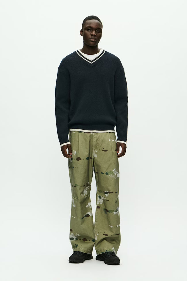 WOOD WOOD WWCobek V Neck Sweater - Navy