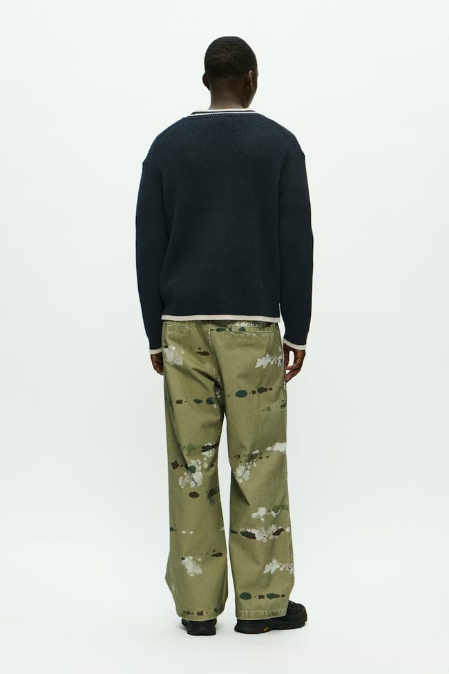 WOOD WOOD WWCobek V Neck Sweater - Navy