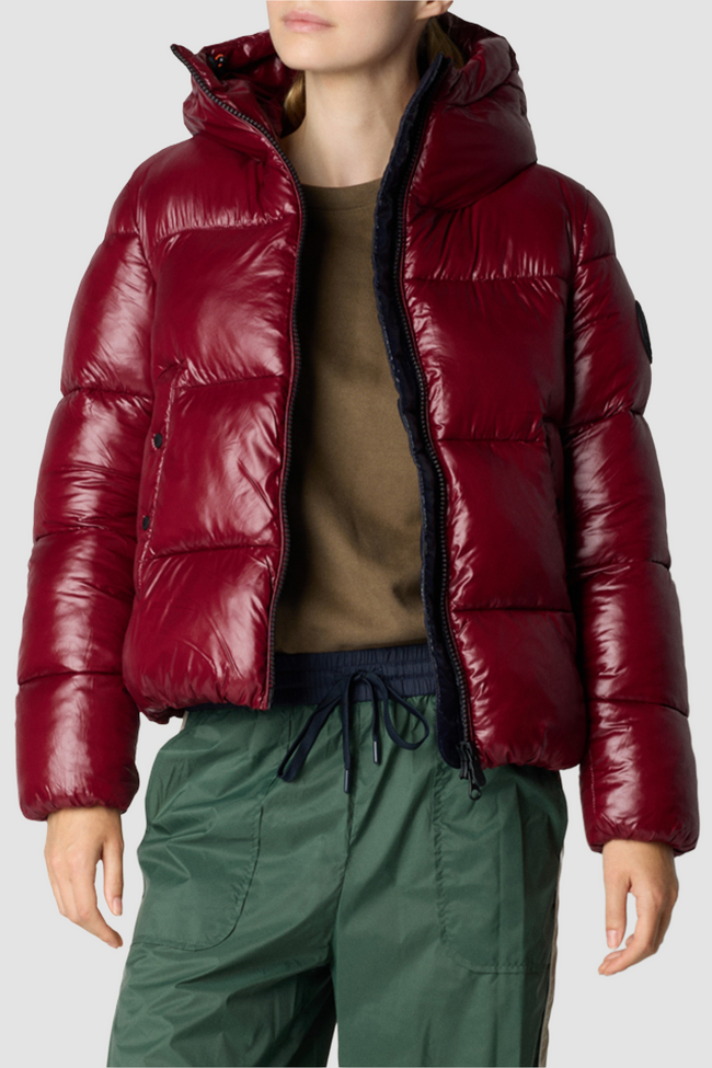 Save The Duck Womens Eco Jacket Biddy - Wine Red