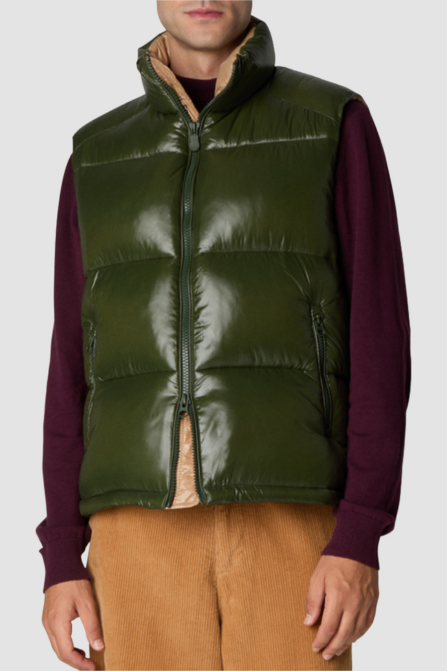 Save The Duck Mens Eco Vest Ailantus - Pine Green