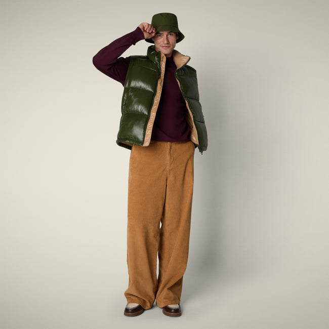 Save The Duck Mens Eco Vest Ailantus - Pine Green