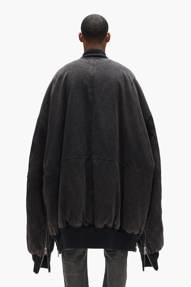 Purple Brand X Alpha Industries Giant Bomber - Black