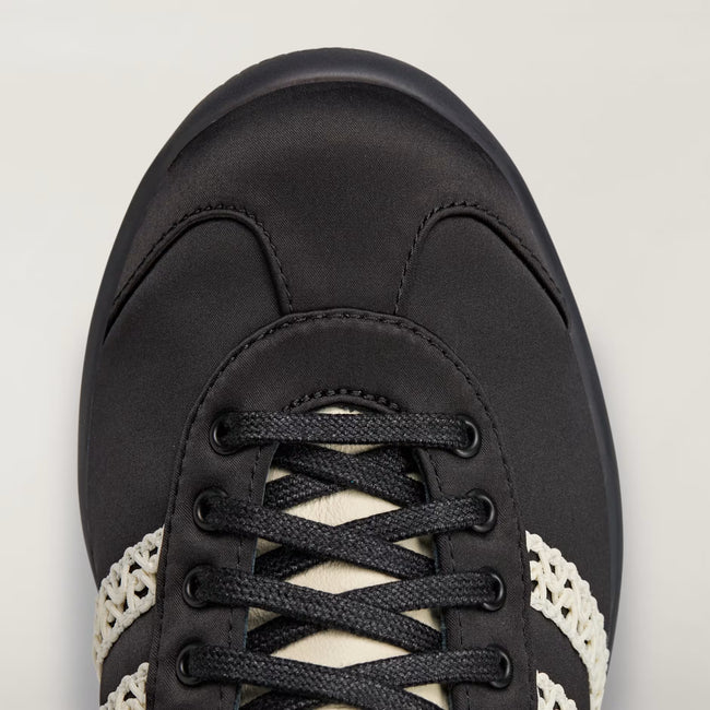 Adidas x Wales Bonner Karintha Lo Satin Sneakers - Core Black/Dark Brown/Cream White
