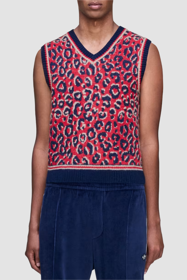 Adidas x Wales Bonner WB Knit Vest - Collegiate Navy/Magic Beige/Better Scarlet