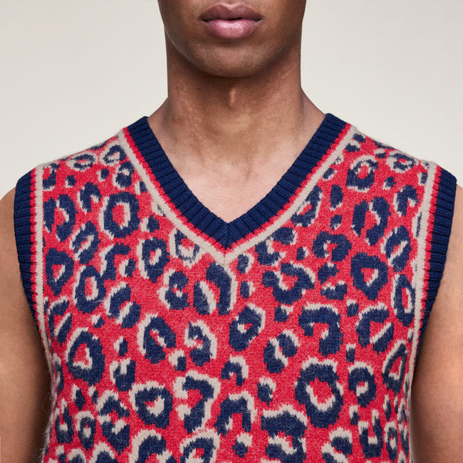 Adidas x Wales Bonner WB Knit Vest - Collegiate Navy/Magic Beige/Better Scarlet