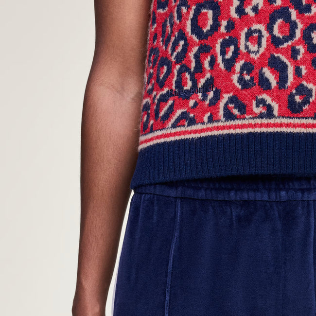 Adidas x Wales Bonner WB Knit Vest - Collegiate Navy/Magic Beige/Better Scarlet