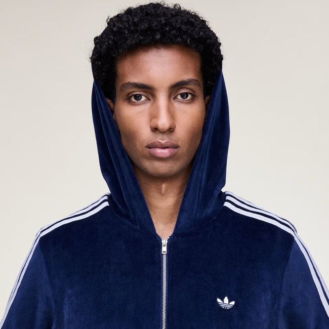 Adidas x Wales Bonner WB Velour Track Jacket - Collegiate Navy