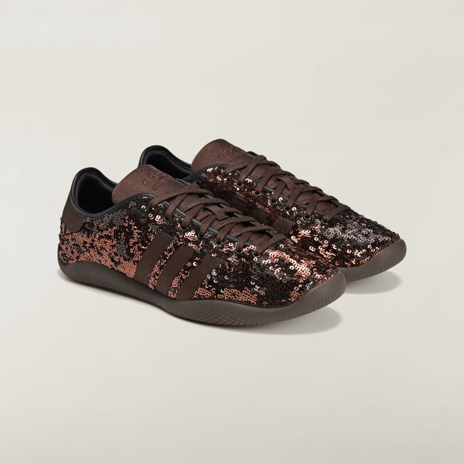 Adidas x Wales Bonner Karintha Lo Sequin Sneakers - Dark Brown/Core Black