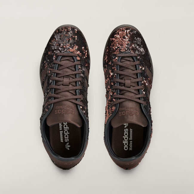 Adidas x Wales Bonner Karintha Lo Sequin Sneakers - Dark Brown/Core Black