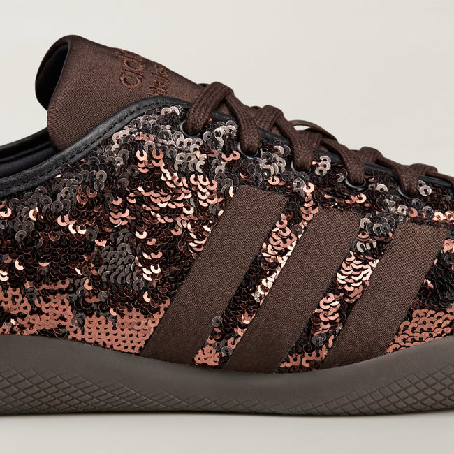 Adidas x Wales Bonner Karintha Lo Sequin Sneakers - Dark Brown/Core Black