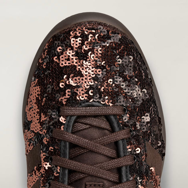 Adidas x Wales Bonner Karintha Lo Sequin Sneakers - Dark Brown/Core Black