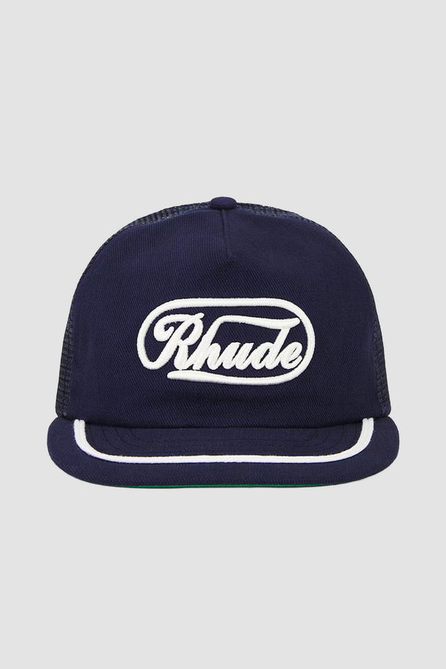 Rhude Patch Trucker Cap - Navy/White