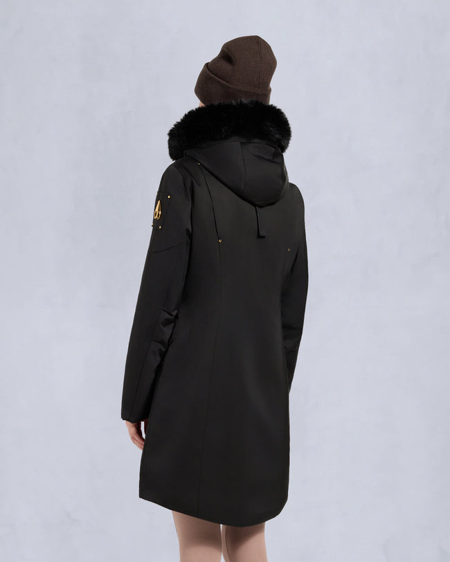 Moose Knuckles Womens Down *Parka Stirling Satin - Black