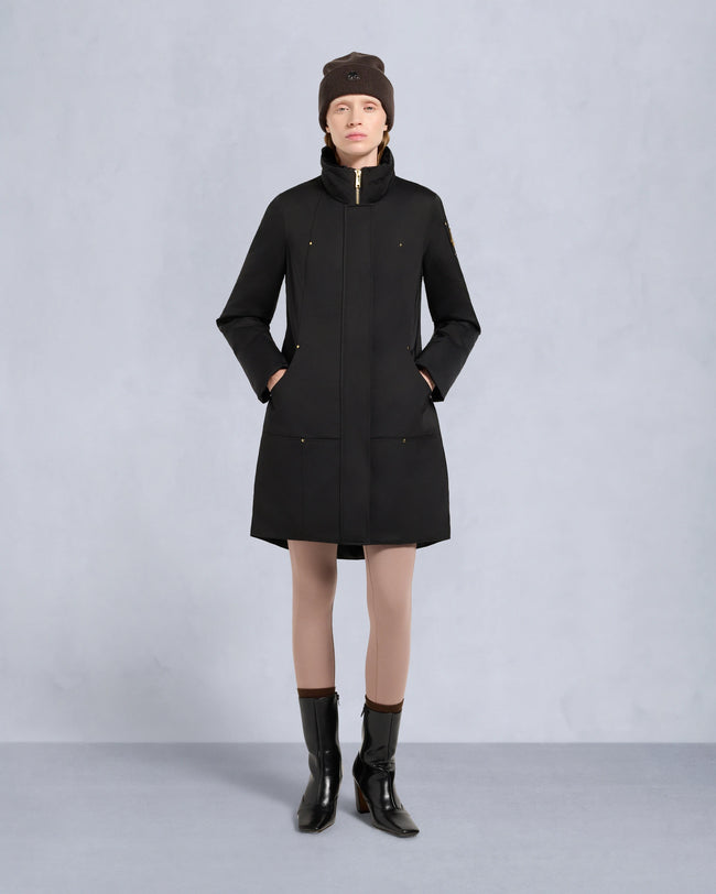 Moose Knuckles Womens Down *Parka Stirling Satin - Black