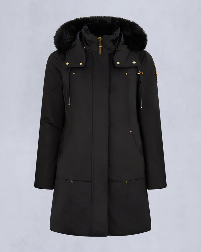 Moose Knuckles Womens Down *Parka Stirling Satin - Black