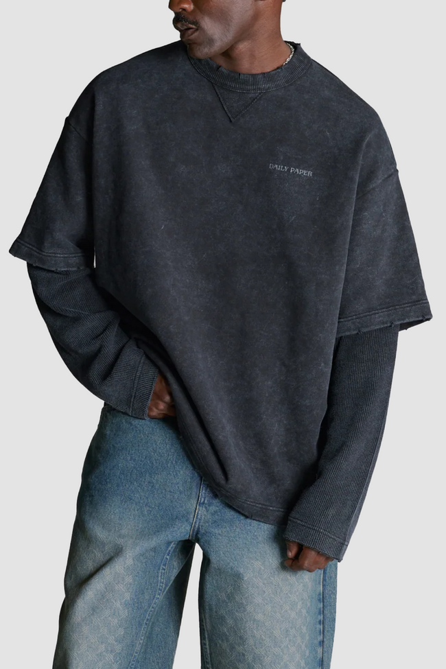 Daily Paper Layered L/S Tee - Black