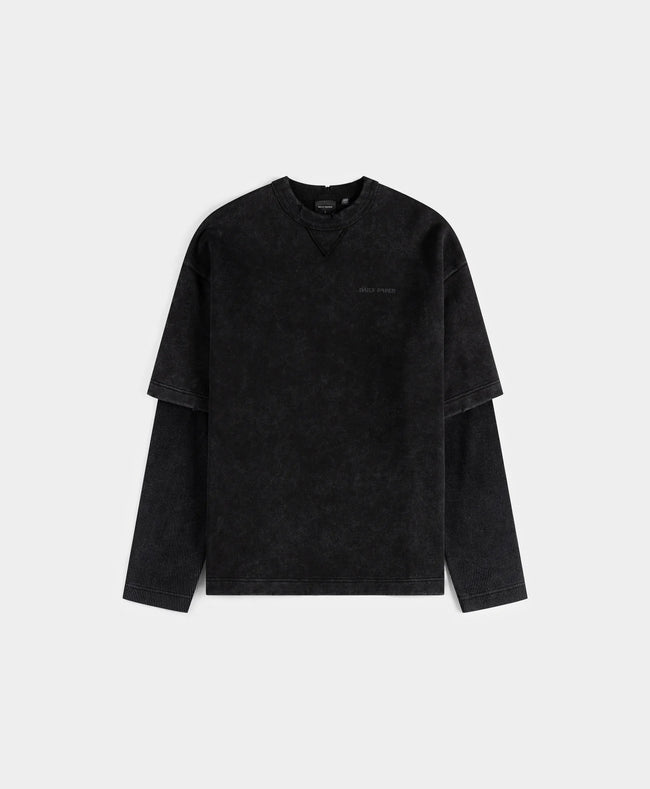 Daily Paper Layered L/S Tee - Black