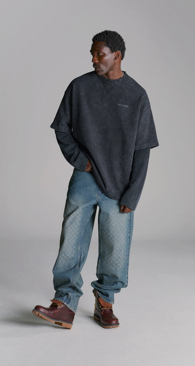 Daily Paper Layered L/S Tee - Black