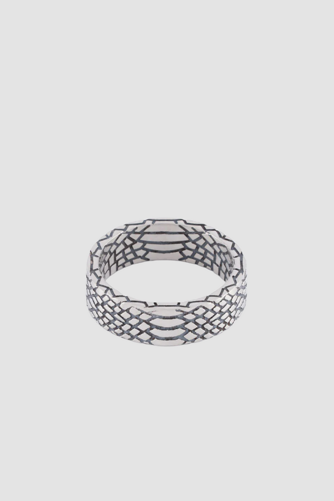 Serge DeNimes Snake Skin Ring - Silver
