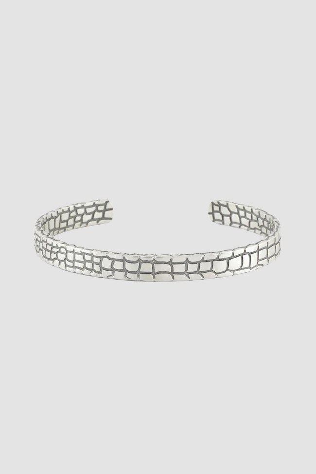 Serge DeNimes Snake Skin Band Bracelet - Silver