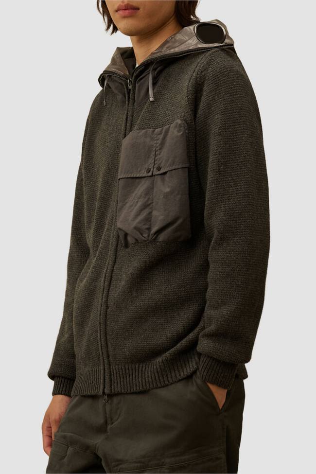 C.P. Company 245A Lambswool Sweater - Dark Shadow Grey