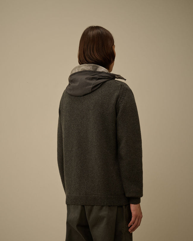 C.P. Company 245A Lambswool Sweater - Dark Shadow Grey