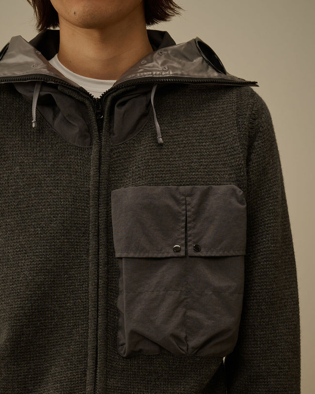 C.P. Company 245A Lambswool Sweater - Dark Shadow Grey