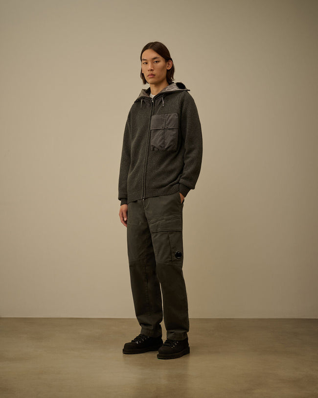 C.P. Company 245A Lambswool Sweater - Dark Shadow Grey