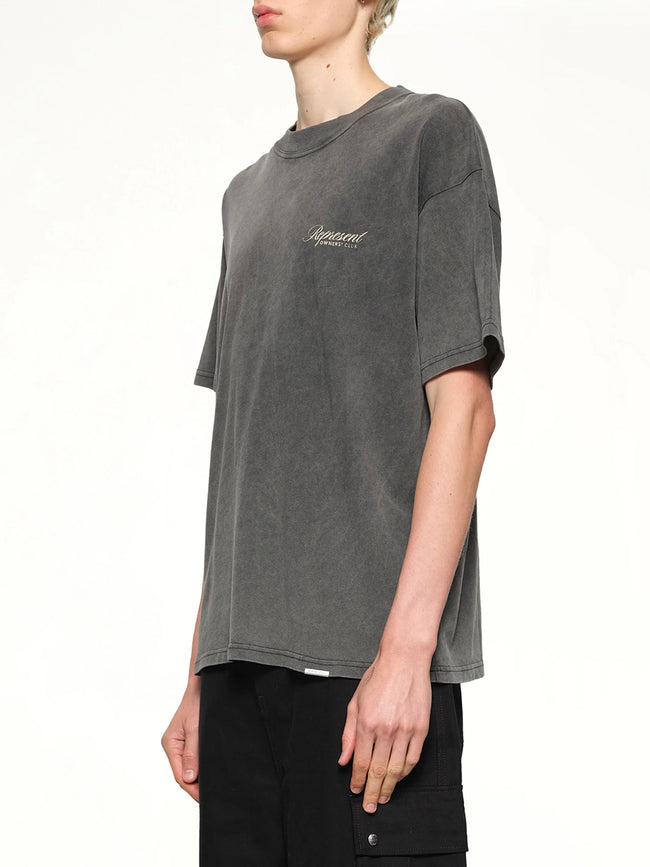 Represent Owners Club Script Tee - Vintage Grey