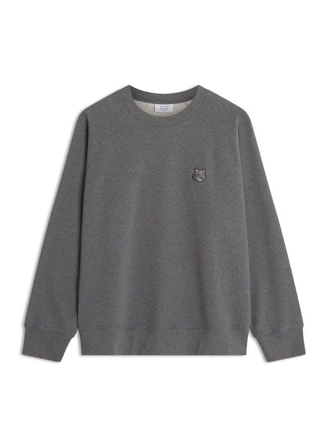 Maison Kitsuné Fox Head Oversized Crewneck - Charcoal