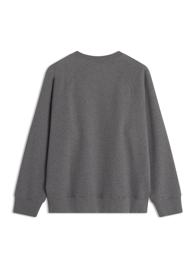 Maison Kitsuné Fox Head Oversized Crewneck - Charcoal