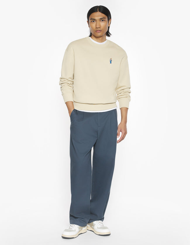 Maison Kitsuné Dressed Fox Crewneck - Tan Beige