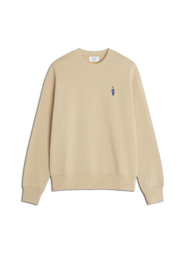 Maison Kitsuné Dressed Fox Crewneck - Tan Beige