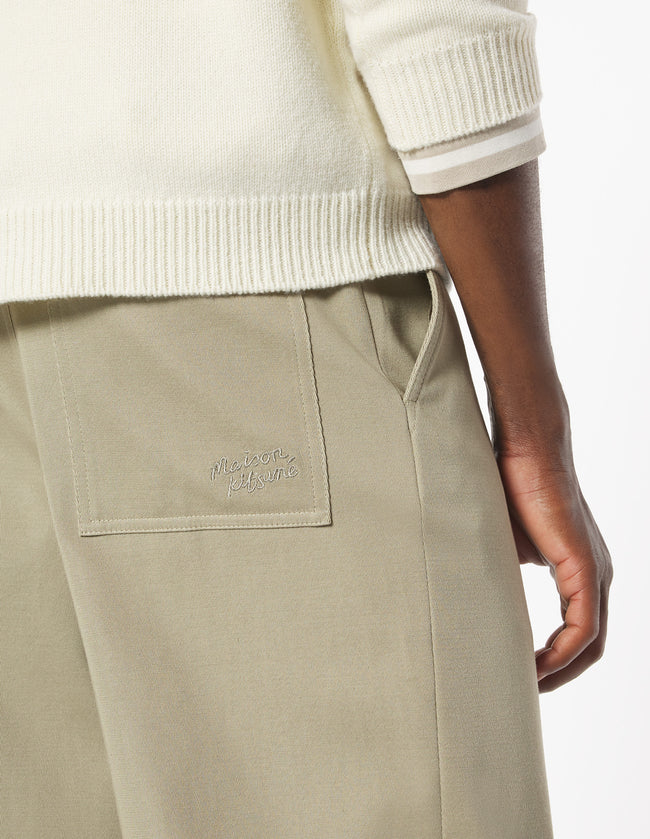 Maison Kitsuné Relaxed Pants - Concrete Beige
