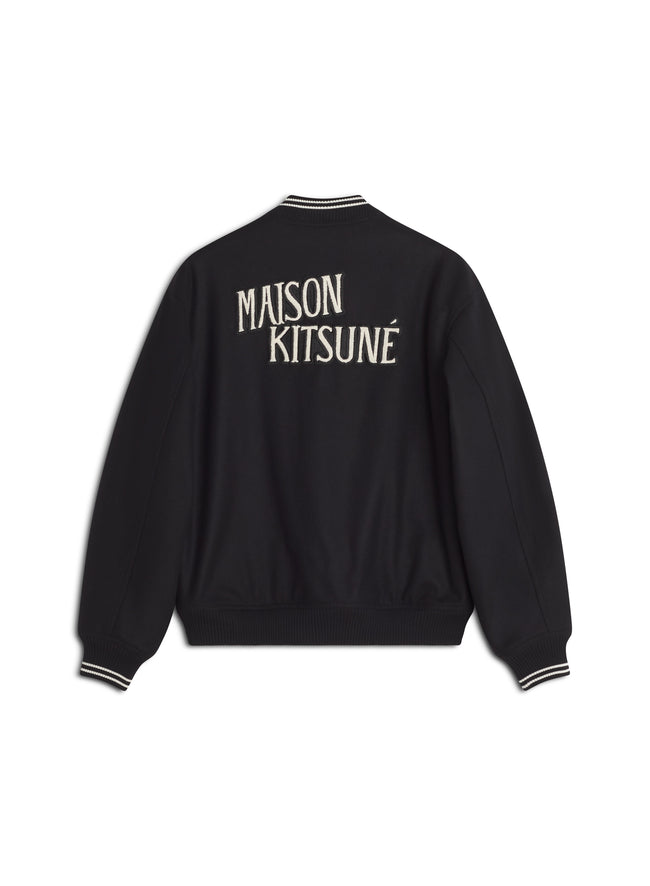 Maison Kitsuné Teddy Varsity Jacket - Black
