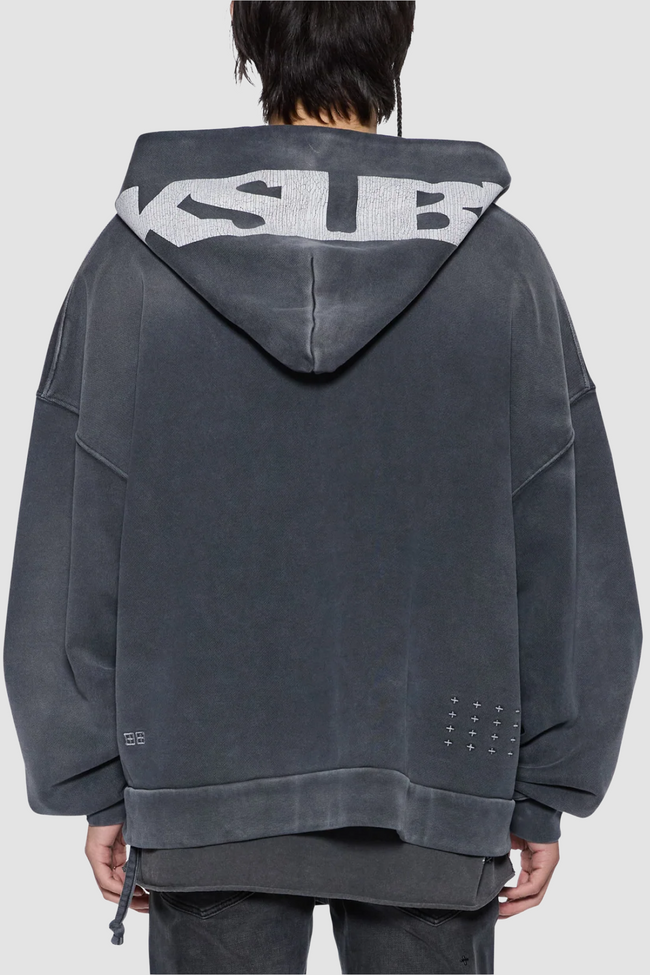 Ksubi Ace Ekcess Zip Hoodie - Charcoal