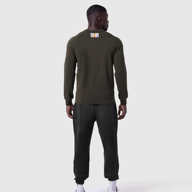 ASRV Waffle Knit L/S Tee - Olive