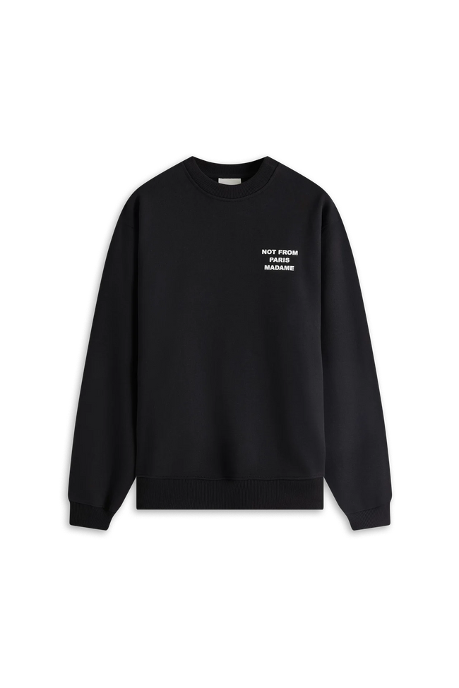 Drôle de Monsieur Slogan Crewneck - Black