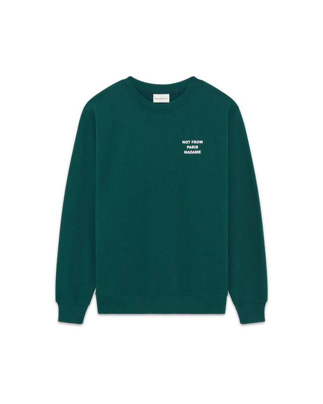 Drôle de Monsieur Slogan Crewneck - Dark Green