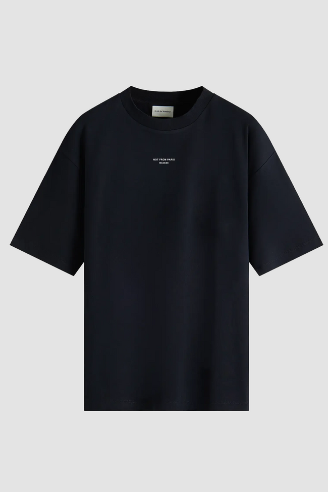 Drôle de Monsieur Slogan Classique Tee - Black