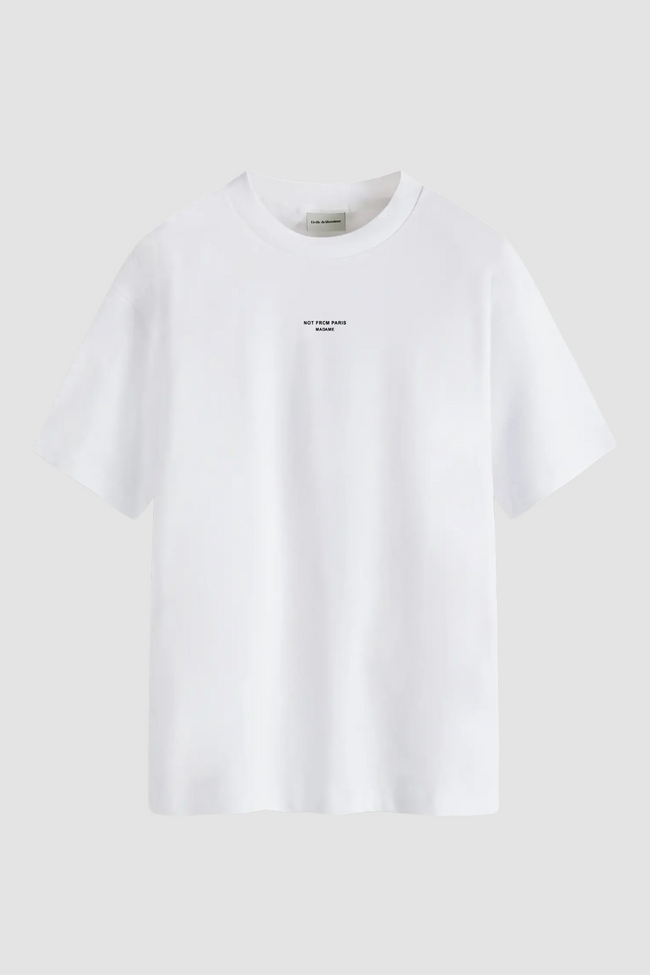 Drôle de Monsieur Slogan Classique Tee - White