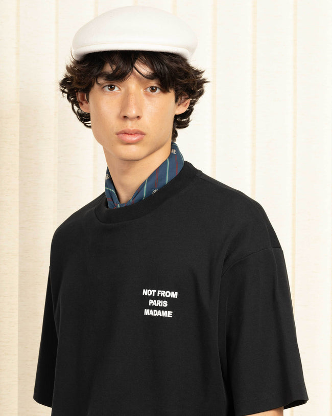 Drôle de Monsieur Slogan Tee - Black