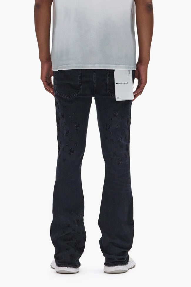 Purple Brand P004 Beaded Monogram Jeans - Black