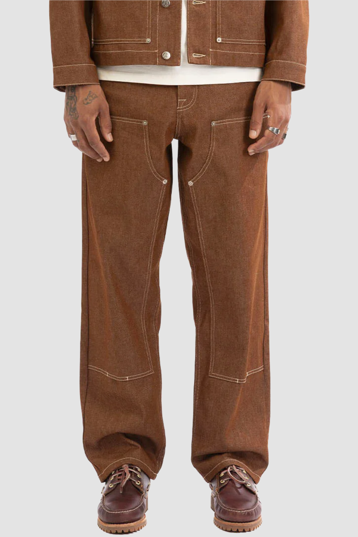 パンツ Les Copains Jeans Double Knee Pants Walk in Paris Double Knee Carpenter Jeans - Brown - Due West