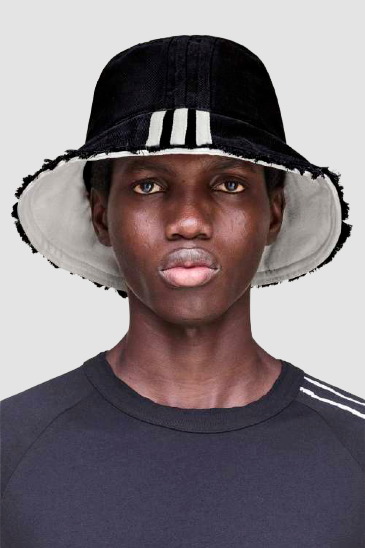 Y-3 Stripes Bucket Hat - Black - Due West
